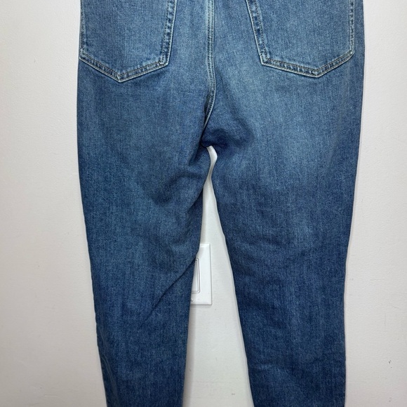Old Navy Higher High Rise OG Straight Blue Jeans Distressed Button Fly Size 6 - Picture 10 of 13
